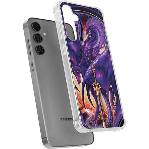 Dragonblade Netherblade Purple by Ruth Thompson Galaxy S24 Plus Clear Case